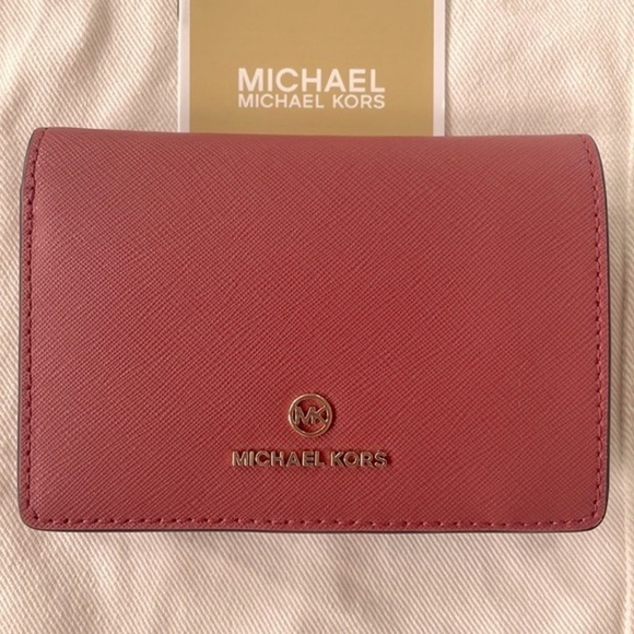 Brand New Michael Kors Genuine Leather Medium Slim Wallet Terracotta - Picture 15 of 15